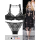 Victoria's style feminine lace breathable underwear small breast push up bra set women's bra black S 32B/70B matching size underwear x default inner