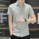 La Hailan Home Hla gleiches Eis Silk-Hemd für Männergeschäft Casual Kurzärmelige Sommer-Eisenfreie und Anti-Falten-Formalkleidung HTB-844 Green M 90-105Jin [Jin ist gleich 0,5 kg]