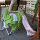 Gem City high-end white suspender dress draped bohemian travel seaside vacation skirt super fairy dress 4333 long skirt M