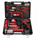 
Kraftwell 126-piece hand drill tool box set for household dual-battery electric screwdriver set P3893A 109-piece lithium battery drill set P2982A [Special invoice]