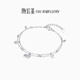 Chao Acer Platinum Instantly Rich Platinum Bracelet for Women PT950 Double-Layered Hand Jewelry Coin Gift Priced at 490 Yuan 4.35g, Chain Length Approximately 16cm + Tail Chain
