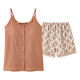 Yalu shuowoven pijama de algodón puro para mujeres en verano sexy puro y sexy almohadilla de pecho de la almohadilla dulce del traje de doble capa ropa para el hogar nsn5010 mujeres [sin sujetador de doble capa hilo de algodón] m