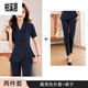 
Bai Xien sales work clothes suit suit suits sense female summer 2025 new small temperament professional front desk manager 9731 short-sleeved gray suit + nine-point pants <.Look S