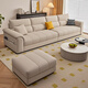 
Dudumeijia Fabric Sofa Living Room 2025 New Detachable Washing Sofa Simple Handrail Storage Cotton and Lines Sofa 528#