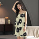 Langsha Cool Pyjama Frauen Sommer -Hosentender -Shorts Anzug sexy Brustpolstereis und Seiden Hauskleidung Anzug Spring und Herbst 50m9902 mit Brustpolster m