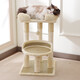 Jingdong Express Lezhizhi Sisal Cat Climbing Frame Small Cat Scratching Post Jumping Platform Cat Scratching Board Double Layer Fun Cat Climbing Frame - Beige
