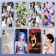 
KYODO Whalemedo Dilireba mobile phone case adapted to OPPO Huawei Apple vivoy100 Redmi K70 Xiaomi 14 Honor protective case peripheral Dilireba E15931 [Straight side white] Leave an order message mobile phone model