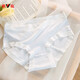 Yalu underwear for women breathable girls mid-waist underwear for women summer simple sweet girls underwear bear 699# pink 1 L 95-120Jin [Jin equals 0.5 kg]