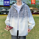 
ROMON (ROMON) 2025 new contrasting color sun protection clothes for men in summer ice silk thin hooded jacket for young students handsome sun protection clothes 6623 green M (80-100Jin [Jin equals 0.5 kg])