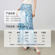 Chamdola enge hohe Taille Bohemian bedruckte Rock für Frauen Sommer ethnischer Feiertag Pendeln Long Light Chiffon Rock