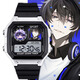 Myopole Identity Fifth Mercenary Naibu Cute Watch Student Waterproof Electronic Watch Small Square with Alarm Clock [Stylish Silver Black] D9274 Electronic Watch [Imported Movement + Extra Long Standby] Gift Box