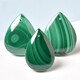 Collier de malachite joyeux PENDANT GREEN DROPE DROP FORME RAPE BIELLEMENT DE CRISTAL BIELLISSE BIELLISSE MEN ET FEMMES G8399