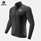 Rock Brothers Windproof Cycling Suit Long Sleeve Top Men's and Women's Warm Fleece Road Mountain Bike Sportswear Winter Black Warm Suit (with Pant Pads) Fast Shipping S
