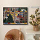 
He Jiagong galison winter light Christmas digital oil painting DIY fill coloring hand-painted acrylic oil painting decorative hanging painting qx15843 30*40cm thick solid wood inner frame