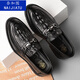Nagatu en cuir chaussures masculins d'automne à crocodile respirant imitation imitation en cuir chaussures décontractées 2023 Nouvelles chaussures de mobon