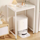 Yulin side table coffee table sofa side table living room corner rack sweeping robot printer storage rack YLJ18 side table storage rack 50*40*81cm-white