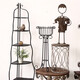 Collection of the Orphan Products of the Cat - American antique iron wood flower rack folding shelf flower pot storage shelf flower table green 42805-12804