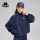 Kappa (Kappa) back-to-back 2025 new outdoor sports jacket women's retro stand-up collar jacket cardigan top K0F42JJ01 Dark Night Blue Black-906 XS