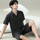 Ukuhpk Pyjamas Men's Summer 2025 Summer Summer Short Shorts à manches courtes et plus grande et plus grande pour usure en plein air. 6627 Modèle masculin Modèle M Standard (High 165100 Jin [Jin est égal à 0,5 kg]))