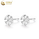 CHINA GOLD PT950 platinum snowflake earrings for women, fashionable and versatile, platinum Valentine's Day birthday gift for girlfriend and wife, platinum snowflake earrings, about 1g
