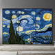 Fantasy van Goghs Sternenhimmel Ölmalerei berühmte Maltürsticker Renovierter selbstklebender ganzer Schlafsaal Wand Dekorative Glasgarderobe Tür Mt3291 Weiß Kleber klein