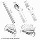 Meikejie 304 stainless steel folding spoons, forks, chopsticks, folding tableware, portable tableware for students, office workers, outdoor travel, thickened 304, spoon + chopsticks + fork, with large