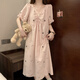 
Zimu Yaju summer cloud cotton nightgown for women's chest pad design sweet loose short-sleeved home clothes dress #QSM-9871 with chest pad removable M 160 Recommended weight [75-100]Jin[Jin equals 0.5 kg]