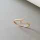 YIBIY Korean pure 14K gold ring women's niche design high-end full diamond inlaid snake-shaped personality light luxury snake bone index finger ring ready stock ring No. 10