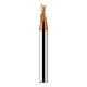 65-degree tungsten steel ball knife decimal penalty knife tungsten steel alloy ball head end mill 2-edge spherical stainless steel R2. R13554HD450L2F high hard coated steel parts universal