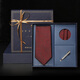 Ifsong New Krawis Herren Trendy Koreanische Version formelle Kee Business Professional Hochzeitsbräutigam College Style Hand Krawatte Geschenkbox Set Black Geschenkbox TZX001C