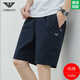 Armani special price clearance summer casual five-point shorts for men's youth pure cotton loose thin beach pants 9215-Narrow Blue XL suitable for 130-150Jin [Jin equals 0.5 kg]