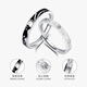 Cuihua Platinum Rose Little Prince Ring Couple Ring Gift Anniversary Gift Girlfriend Wife Birthday Gift White Plastic Female Ring Total Weight Approximately 2.1g