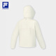 Fila Offizielle Frauenwebende Jacke für Frauen 2025 Herbst Neue Outdoor-Sport losen losen einfache Kapuze-Top-Schnee-Weiß-WT XL 175/92A/XL