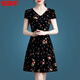 
Hengyuanxiang middle-aged noble ice silk dress for women 2025 new summer short person slim floral skirt 40 to 50 mother suit [ice silk 9904 skirt] 2XL [recommended to wear 125-135]