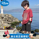 迪士尼（Disney）男童短袖T恤夏装2025新款儿童夏季帅气洋气体恤男孩夏款炸街衣服t 品牌【酒红色-761】 90 cm
