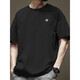 UNI QLO TRENDY Camiseta de manga corta American American para hombres en Summer Pure Cotton Round Neck Versatil Casual 2025 Nuevo estilo Khaki-1365 Cotton S de algodón de puro de manga corta RECODENCIADO 80-110JIN [Jin iguala 0.5 kg]
