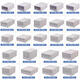 Gabinete de almacenamiento de cajones de cajones de Sanqihu, caja de almacenamiento de gabinete de ropa, caja de almacenamiento de bocadillos de plástico, caja de clasificación, caja de almacenamiento de vestuario doméstico, E3923 profundo 45 ancho 39 altura 23 paquete de cuatro transparentes