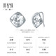 Century Edge Platinum Earrings Women's Light Sensing Prism PT950 Geometric Earrings Temperament Birthday Gift for Girlfriend and Wife 2.66g