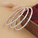 Caox Ping Un paño libre de plateado libre 999 Pulsera de plata esterlina Texto de sellado pequeño abertura Pulsera delgada Herida Estilo Antiguo 13G (Free) Modelo 679