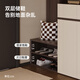 
Aniton cream medieval style entrance shoe cabinet household door bench integrated with large capacity storage cabinet porch customization 80cm long khaki + American walnut-14066