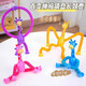 Glowing and ever-changing robot cartoon giraffe stretching toy, telescopic and luminous interactive children's parent-child puzzle, ever-changing telescopic giraffe 3-pack, random colors
