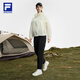 Fila Offizielle Frauenwebende Jacke für Frauen 2025 Herbst Neue Outdoor-Sport losen losen einfache Kapuze-Top-Schnee-Weiß-WT XL 175/92A/XL