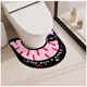 
U-shaped bathroom floor mat bathroom toilet type floor mat bathroom toilet special foot mat anti-slip water absorption mat K4877P-cut small powder P 50cm*55cm [quick drying and strong water absorption]