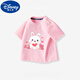 Disney girls T-shirts, children's baby A-class short-sleeved 2025 new cartoon children's pure cotton tops, infant and toddler summer clothing, hot-selling AP14109 purple 80 Recommended height 76-85cm 9-12 months