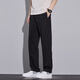 Pierre Cardin Herren Sommer Dünne Hosen Eis Seide Cool Casual Hosen für Jungen Schnelltrocknen Sport lange Männer Neue drapierte gerade leghosen 6625 schwarzer xl [Empfohlen 125-145jin [Jin gleich 0,5 kg]]