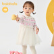 Balabala children's skirt autumn and winter dress girls princess skirt gauze skirt fake two-piece design exquisite and cute 200424111001