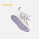 Balabala children's shoes children's sneakers girls sports shoes white shoes 2025 autumn and winter casual shoes sweet plus velvet