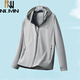 NLMN New Summer Holed Ice Silk Sun Protection Protection para la chaqueta informal del al aire libre delgado y elegante de los hombres 9928 azul marino M 170