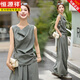 Hengyuanxiang Lazy Style Suit pour femmes 2025 Été Nouveau design coréen design sans manches