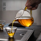 Gaoming Japanese-style fair cup thickened high borosilicate glass high temperature resistant tea divider simple transparent tea sea single tea set accessories gold handle-Linglong male cup